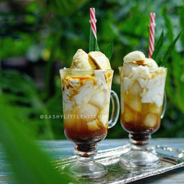 resep es kelapa muda durian gula merah