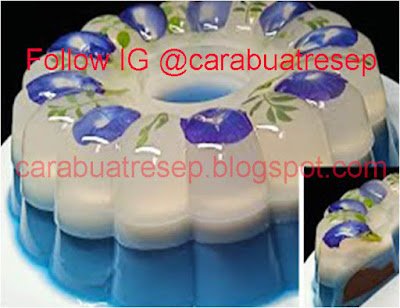 Gambar Resep Puding Bunga Telang Biru Lapis Susu Putih Sederhana Spesial Asli Enak Foto Resep Puding Bunga Telang Biru Lapis Susu Putih Sederhana Spesial Asli Enak