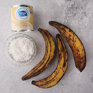 pisang bakar gulung tabur kelapa resep masakan