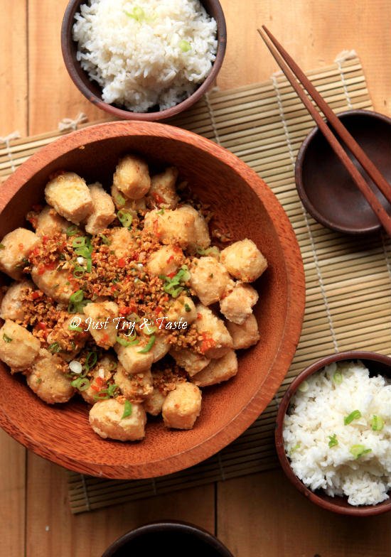 Resep Tahu Cripsy Siram Cabai, Bawang, Garam  JTT Resep Tahu Cripsy Siram Cabai, Bawang, Garam  JTT